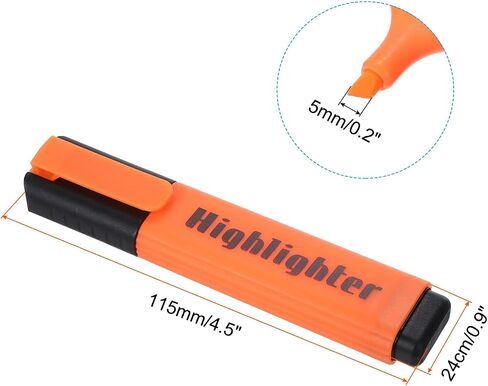 PATIKIL Highlighter Pen, 10 Pack Water Based Broad Tip Writing Marker Pens for Office Home Daily Use Style 3, Purple in Saudi Arabia
