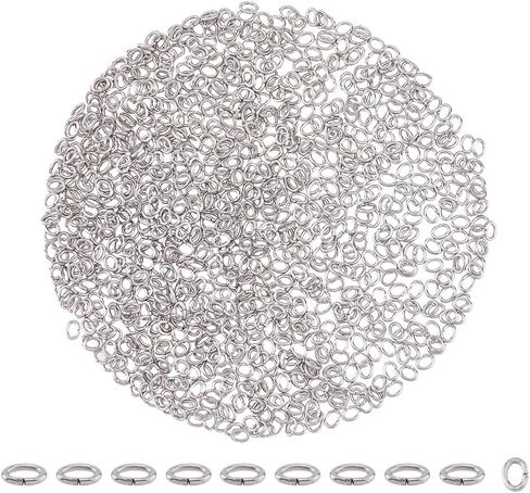 DICOSMETIC 1000Pcs Jump Rings Stainless Steel Small O Rings 3x2.5mm Jewelry Round Rings Open Jump Rings Metal Jump Rings Bulk for DIY Crafts Keychain Jewelry Making and Repair in Saudi Arabia