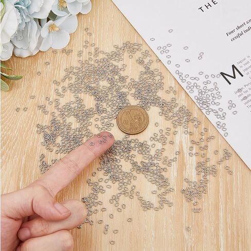 DICOSMETIC 1000Pcs Jump Rings Stainless Steel Small O Rings 3x2.5mm Jewelry Round Rings Open Jump Rings Metal Jump Rings Bulk for DIY Crafts Keychain Jewelry Making and Repair in Saudi Arabia