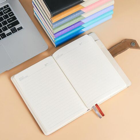 ZXHQ Lined Journal Notebook for Writing, Hardcover(21 cm x 15.5 cm) Leather Journal for Women Men, Dual-Tone Design, 100 Gsm Thick Paper, with Inner Pocket - Purple in Saudi Arabia