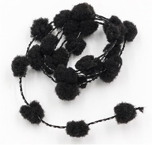 Yalulu 20 Meters Mini Pom Poms Trim, Iron Wire Tiny Pom Pom Ball Fringe Trim DIY Craft Sewing Accessory Decorating Tape (White) in Saudi Arabia
