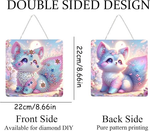 JJFox DIY Diamond Art Hanging Kit for Adult,Special Shaped Rhinestone,Acrylic Diamond Art Painting Window Pendants Home Garden Wall Hanging Kits Hanging Ornament,Double Sided (Flower) in Saudi Arabia