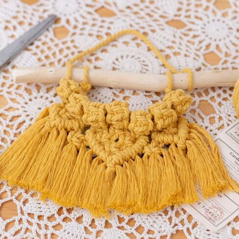 Macrame Cord 4mm 3 Strand 100% Natural Cotton Macrame Rope Cotton Cord Perfect Macrame Supplies for Wall Hanging Plant Hangers Crafts Knitting Decorative Projects(Ginger) in Saudi Arabia