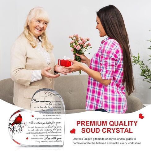 Memorial Gifts for Loss of Mother Acrylic Heart Bereavement Sympathy Condolence in Remembrance Loving Mom Plaque Gifts Funeral Favors Sign Sympathy Gifts for Loss of Mom in Memory of Mom in Saudi Arabia