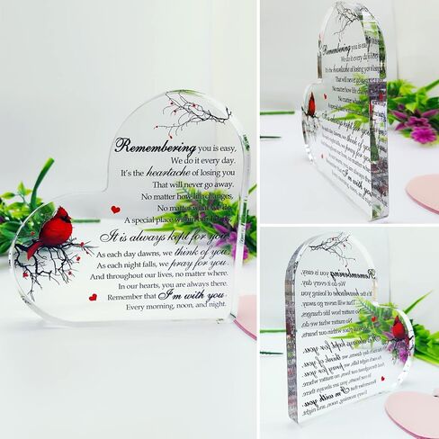 Memorial Gifts for Loss of Mother Acrylic Heart Bereavement Sympathy Condolence in Remembrance Loving Mom Plaque Gifts Funeral Favors Sign Sympathy Gifts for Loss of Mom in Memory of Mom in Saudi Arabia