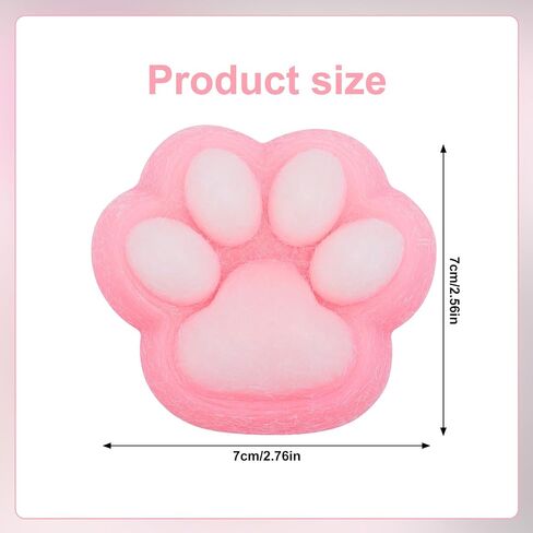 Cat Paw Squeeze Toys, Plastic Taba Soft Cat Paw with 10 Mini Fluffy Balls Novelty Kawaii Jelly Kitty Paw Soft Relaxing Animals Fidget Toys for Kids Teenagers Adults (Blue) in Saudi Arabia