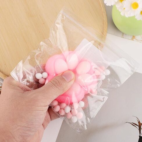 Cat Paw Squeeze Toys, Plastic Taba Soft Cat Paw with 10 Mini Fluffy Balls Novelty Kawaii Jelly Kitty Paw Soft Relaxing Animals Fidget Toys for Kids Teenagers Adults (Blue) in Saudi Arabia