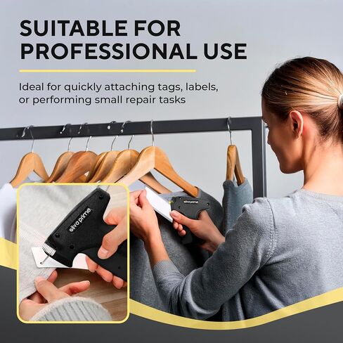 4000 Pcs Stitch Gun for Clothes, Tagging Gun for Clothing | 2000 Black & 2000 White Fasteners, 2 Stainless Steel Needles & Carry Case - Works on All Fabrics in Saudi Arabia