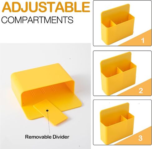 Pen Holder Dry Erase Marker Holder with Magnetic Attachment for Whiteboard, Blackboard, Dry Erase Easel, Versatile Utility Storage Organizer for Office, Fridge, Locker & Metal Cabinets, White in Saudi Arabia