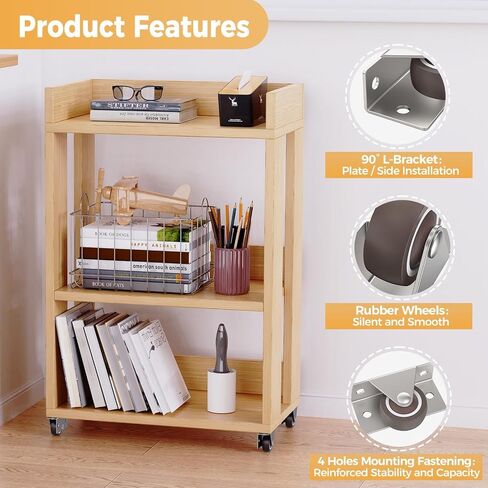 عجلات Mini Caster ، جانب صغير أو صفيحة عجلات للأثاث الخشبي ، سلة التخزين المخبأة ، درج - أسطوانة ثابتة في مشروع DIY (1.25 بوصة ، 8) in Kuwait
