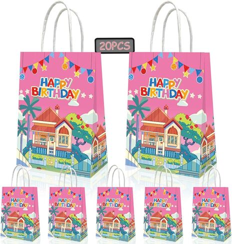 20 PCS Blue Dog Birthday Supplies ، حقائب هدايا زخارف الأطفال ، حقائب حفلة عيد ميلاد الأولاد والفتيات. in Kuwait