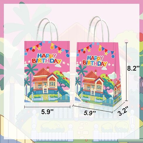 20 PCS Blue Dog Birthday Supplies ، حقائب هدايا زخارف الأطفال ، حقائب حفلة عيد ميلاد الأولاد والفتيات. in Kuwait