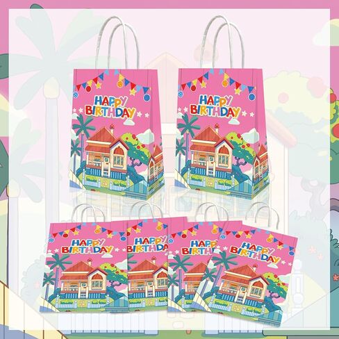 20 PCS Blue Dog Birthday Supplies ، حقائب هدايا زخارف الأطفال ، حقائب حفلة عيد ميلاد الأولاد والفتيات. in Kuwait