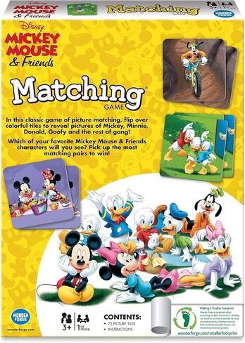 Wonder Forge Mickey Mouse Matching Game | Build Focus and Memory with Classic Disney Characters | Fun and Engaging Activity for Kids Ages 3+ in Saudi Arabia
