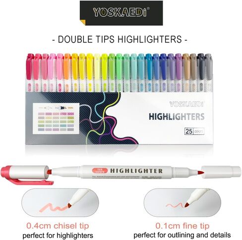 15 Colors Pastel Highlighter Set, Chisel Tip Bible Highlighter Assorted Colors, Dry-Quickly Mild Highlighter Markers for Office Supplies in Saudi Arabia