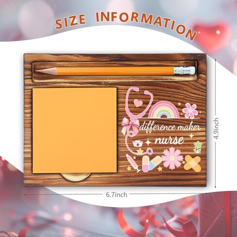 Thank You Appreciation Gifts for School Nurse, Nurse Graduation Gifts for Women Sister, School Nurse Office Decor for Work, Nurses Week Gifts Office Home Self-Stick Note Pad Holders-LBB17 in Kuwait