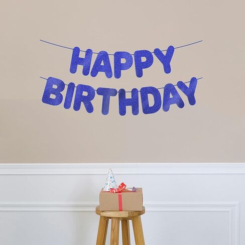 Pre-Strung Happy Birthday Banner Hot Pink Glitter Banner, Birthday Party Decorations & Decor Happy Birthday Backdrop/Sign in Saudi Arabia