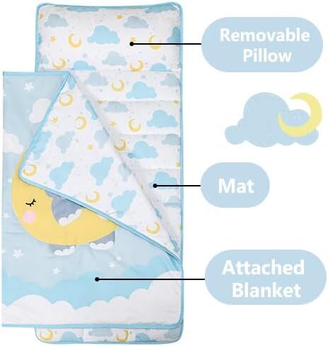 Kids & Toddler Nap Mats, Breathable Cotton, Washable, Soft, Skin-Friendly, 24W x 48L inches in Saudi Arabia