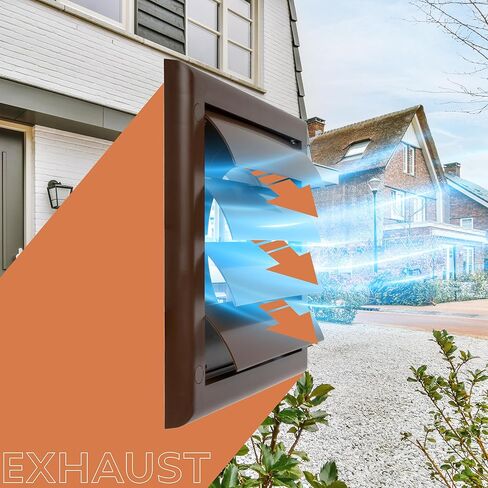 غطاء فتحة عادم مربعة الشكل مقاس 4 بوصات باللون الأسود - غطاء فتحة تهوية لقناة المجفف - غطاء فتحة تهوية مع مصاريع - شبكة هواء بلاستيكية أحادية الاتجاه - فتحات لولبية مخفية in Kuwait