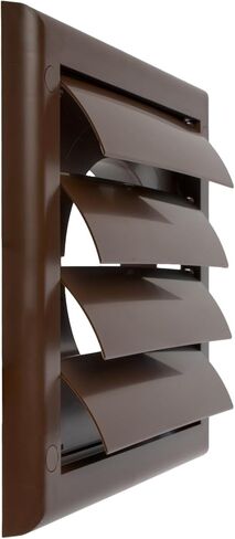 غطاء فتحة عادم مربعة الشكل مقاس 4 بوصات باللون الأسود - غطاء فتحة تهوية لقناة المجفف - غطاء فتحة تهوية مع مصاريع - شبكة هواء بلاستيكية أحادية الاتجاه - فتحات لولبية مخفية in Kuwait