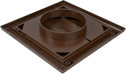 غطاء فتحة عادم مربعة الشكل مقاس 4 بوصات باللون الأسود - غطاء فتحة تهوية لقناة المجفف - غطاء فتحة تهوية مع مصاريع - شبكة هواء بلاستيكية أحادية الاتجاه - فتحات لولبية مخفية in Kuwait