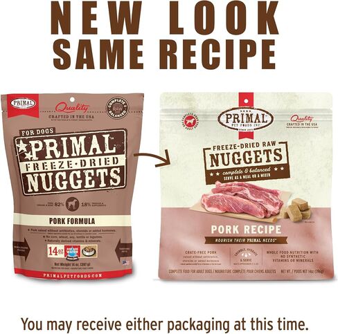 Primal Freeze Dried Raw Dog Food Nuggets, Chicken, 14 oz in Kuwait