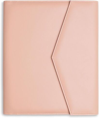 Forevermore Zipper Padfolio Portfolio Binder Organizer for Women | مجلد محفظة من جلد فو للسيرة الذاتية والوثائق واللوصاف وبطاقات العمل | منظم دفاتر مع المفكرة بما في ذلك - وردي in Kuwait