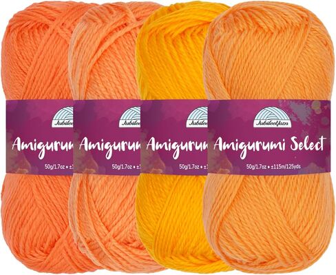 Jubileeyarn Amigurumi حدد الغزل - الاكريليك الطفل - ظلال البني - 4 skeins in Kuwait