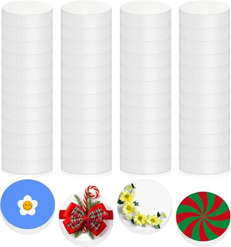 Henoyso 48 Pcs 4 x 4 x 1 Inch Foam Circles for Crafts Round Polystyrene Foam Discs for DIY Arts Craft Supplies Friendship Bracelet Garland Birthday Decoration in Kuwait