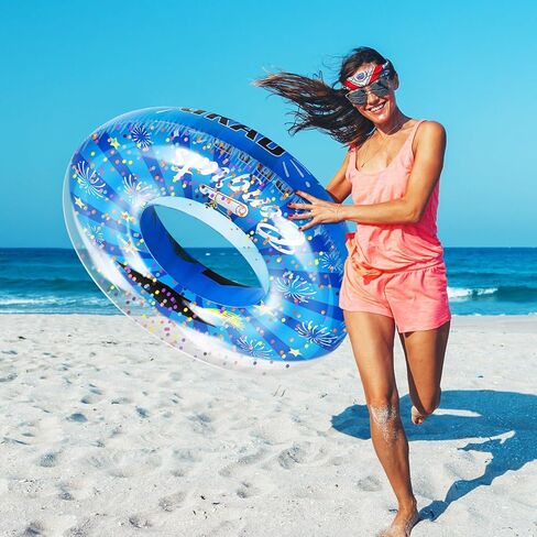Shinyrelief تهانينا خريجة قابلة للنفخ تعويم تخرج 36 بوصة علامة التخرج أنبوب السباحة للبالغين خريجة حلقة سباحة كبيرة تعويم 2025 حفل التخرج من أجل الشاطئ ، حمام سباحة ، وميض الحديقة in Kuwait