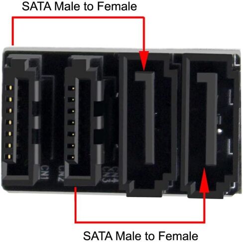 xiwai Single SATA 7Pin Female to 7Pin Male Angled Adapter 360 Degree for SSD HDD Mainboard Desktops Motherboard in Saudi Arabia