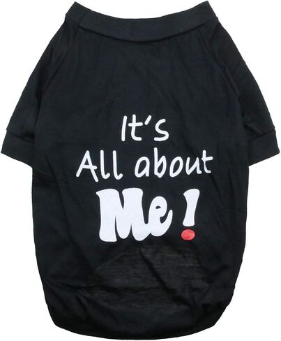 DroolingDog Summer Dog Tee Shirt - Funny T Shirt for Small Dogs & Puppies, Large, Black in Saudi Arabia