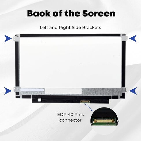 11.6" Matte LCD Screen Replacement N116BGE-E32 - Laptop LED Display 1366x768 HD, Non-Touch, EDP 30 Pins - fit for Lenovo, Asus, Acer, HP - with Tool Kit in Saudi Arabia
