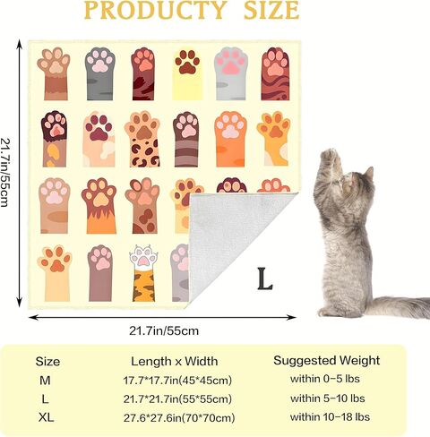 Cat Grooming Wrap Cat Wrap for Cutting Nails Cat Restraint for Nail Clipping to Anti-Runaway/Scratch/Bitten Self-Adherent Soft Cat Swaddle Wrap for Calming & Holding Cat in Kuwait