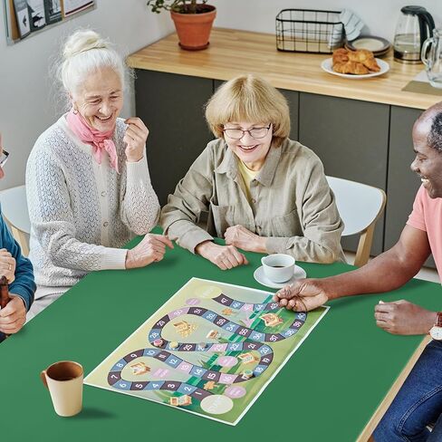Large Board Game Mat(Black, 3.5'x5.5'), Anti-Slip, Noise-Reducing Table Cover for Board Games, Poker, Mahjong, Dominoes, Dice and Card Games in Kuwait