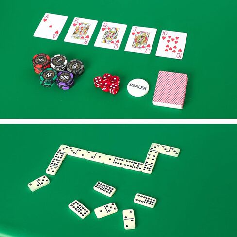 Large Board Game Mat(Black, 3.5'x5.5'), Anti-Slip, Noise-Reducing Table Cover for Board Games, Poker, Mahjong, Dominoes, Dice and Card Games in Kuwait