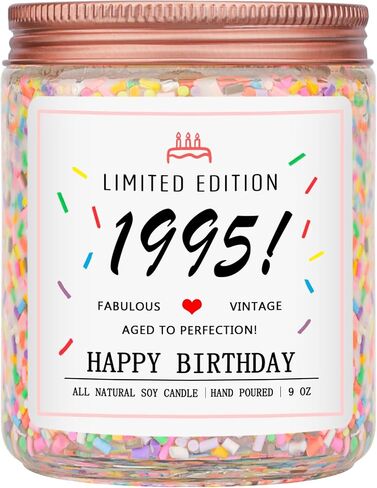 Homsolver 18th Birthday Gifts for Girls Boys, Birthday Candles Gifts for 18 Year Old Girls Boys, Your Childhood Has Expired Handmade Candles (Vanilla Birthday Cake Scent with Sprinkles) in Saudi Arabia