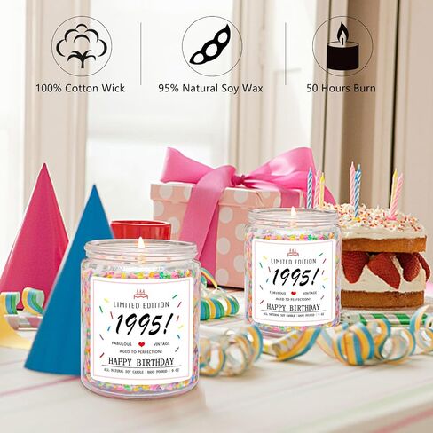 Homsolver 18th Birthday Gifts for Girls Boys, Birthday Candles Gifts for 18 Year Old Girls Boys, Your Childhood Has Expired Handmade Candles (Vanilla Birthday Cake Scent with Sprinkles) in Saudi Arabia