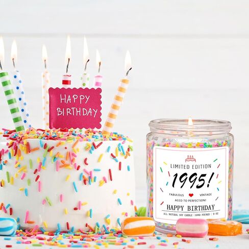 Homsolver 18th Birthday Gifts for Girls Boys, Birthday Candles Gifts for 18 Year Old Girls Boys, Your Childhood Has Expired Handmade Candles (Vanilla Birthday Cake Scent with Sprinkles) in Saudi Arabia