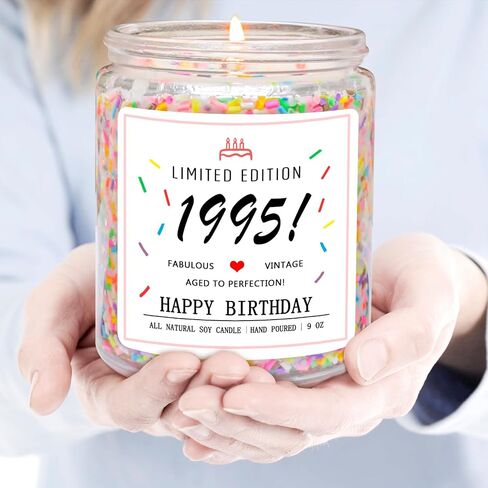 Homsolver 18th Birthday Gifts for Girls Boys, Birthday Candles Gifts for 18 Year Old Girls Boys, Your Childhood Has Expired Handmade Candles (Vanilla Birthday Cake Scent with Sprinkles) in Saudi Arabia