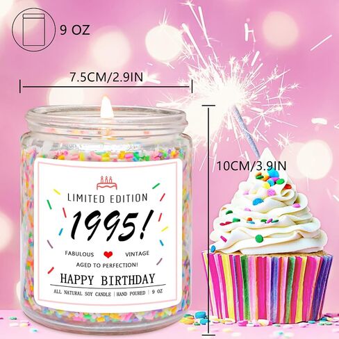 Homsolver 18th Birthday Gifts for Girls Boys, Birthday Candles Gifts for 18 Year Old Girls Boys, Your Childhood Has Expired Handmade Candles (Vanilla Birthday Cake Scent with Sprinkles) in Saudi Arabia
