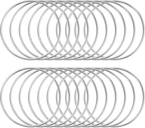 Giantree 20 Pcs Metal Rings for Craft, 3 Inch Macrame Supplies Hoops Ring for Dream Catcher Rings, Metal Circles for Crafts Home Decorations DIY Macrame Dream Catcher(Silver) in Kuwait