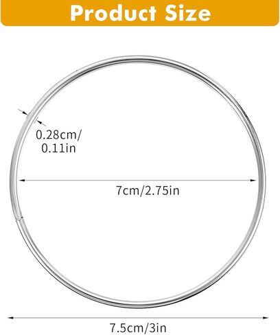 Giantree 20 Pcs Metal Rings for Craft, 3 Inch Macrame Supplies Hoops Ring for Dream Catcher Rings, Metal Circles for Crafts Home Decorations DIY Macrame Dream Catcher(Silver) in Kuwait