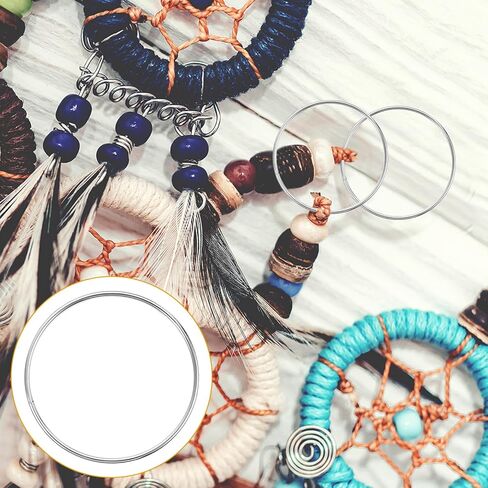 Giantree 20 Pcs Metal Rings for Craft, 3 Inch Macrame Supplies Hoops Ring for Dream Catcher Rings, Metal Circles for Crafts Home Decorations DIY Macrame Dream Catcher(Silver) in Kuwait