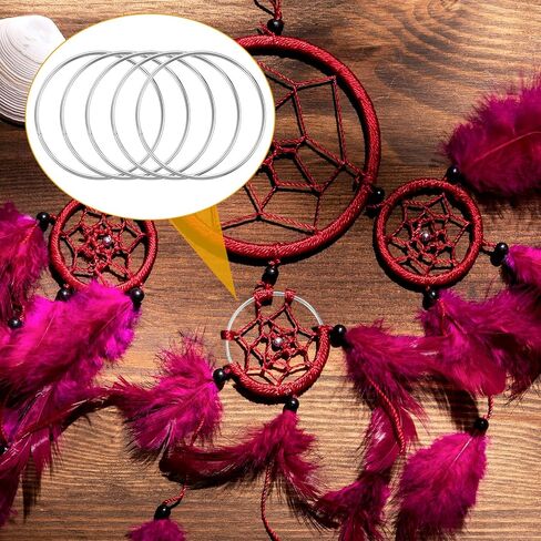 Giantree 20 Pcs Metal Rings for Craft, 3 Inch Macrame Supplies Hoops Ring for Dream Catcher Rings, Metal Circles for Crafts Home Decorations DIY Macrame Dream Catcher(Silver) in Kuwait