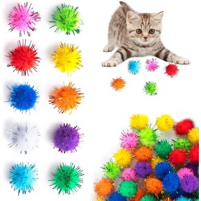 500 POMS POM POMS للحرف اليدوية والألوان المتنوعة MINI GLITTER POM BALLS لمشاريع فنية DIY والديكورات وحرف عيد الميلاد وأنشطة الأطفال