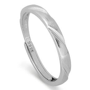 Meissa 2Pcs Sterling Silver Wedding Ring Set for Men Women Matching Engagement Promise Bands for Couples Anniversary Valentines's Day Jewelry Gifts, Set of Two Rings