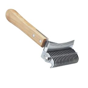 2 في 1 Dogs Cats Detangler Brush ، مشط Dematting و Undercoat للكلاب ، وفرد الشعر الفضفاضة بكفاءة وفراء مصنفة ، كل حيوان أليف طويل الشعر ذو الشعر الطويل