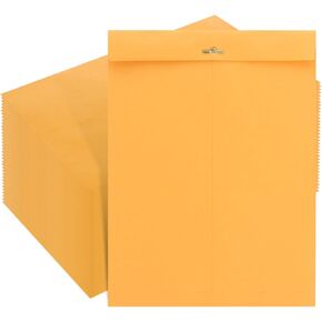60 Pcs Manilla Envelopes 10x13 Clasp Envelopes with Clasp and Gummed Seal, Heavy Kraft Catalog Paper Envelope for Office Mailing