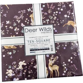 Sanja Rescek Deer Wilds Ten Square 42 10 بوصة الساحات طبقة كعكة روبرت كوفمان الأقمشة عشرة-1342-42